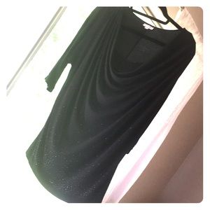 Black sparkle nursing top, Large, a pea in the pod